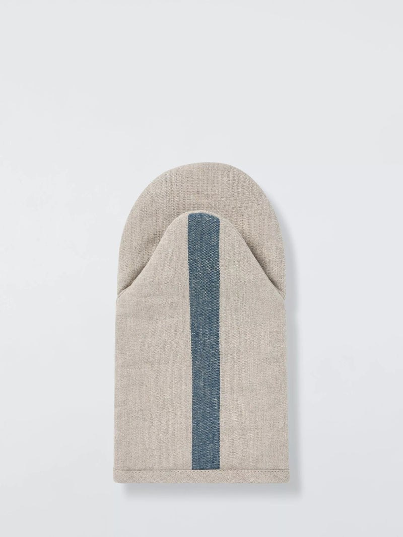 John Lewis Leckford Stripe Linen Oven Mitt, UK version