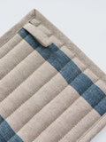 John Lewis Leckford stripe linen pot holder blue - British product