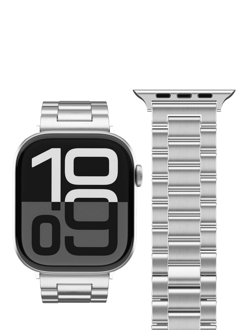 Vonmählen silver link bracelet for Apple Watch 44-49mm - British product