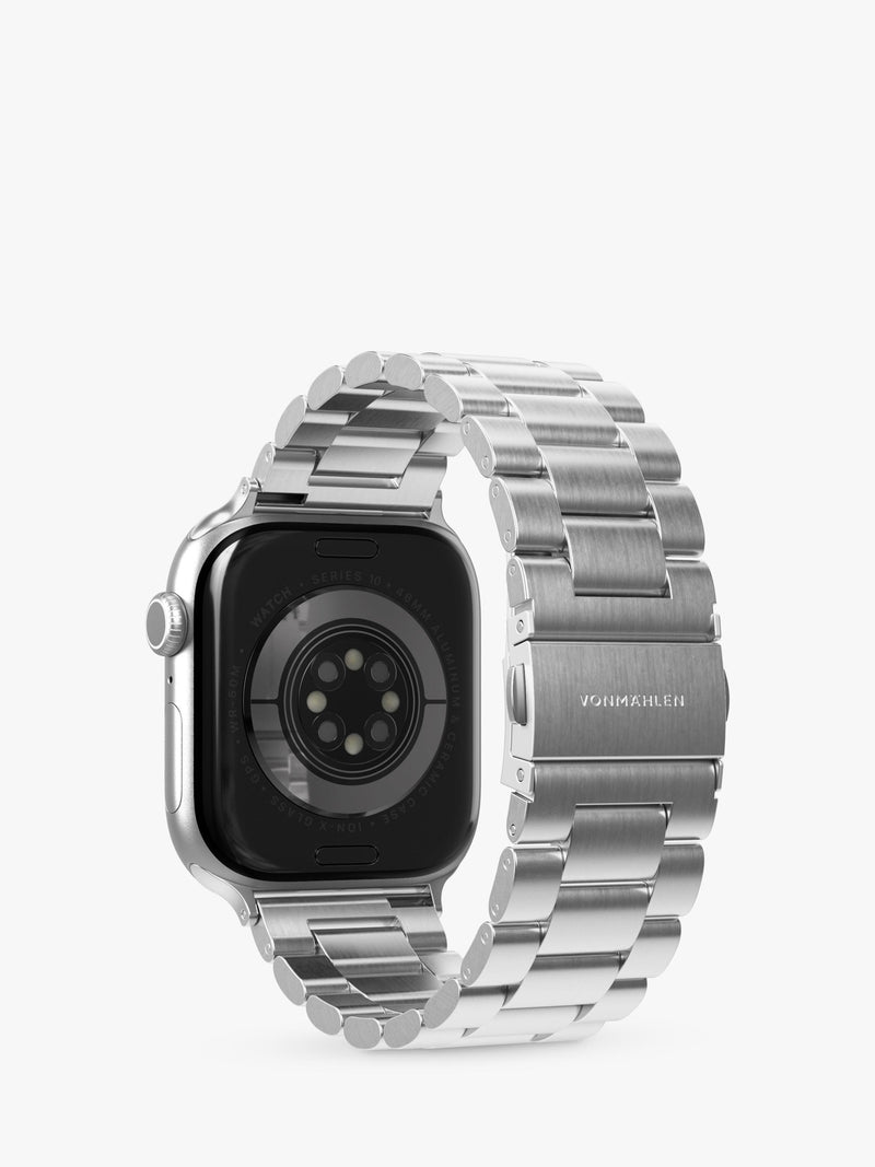 Vonmählen silver link bracelet for Apple Watch 44-49mm - British product
