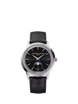 John Lewis Frederique Constant FC-206B3S6 Men's Classics Moneta Moonphase Watch Black- Buy online at McGrocer