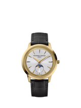 John Lewis Frederique Constant Classics Moneta Moonphase Men's Leather Strap Watch- Buy online at McGrocer