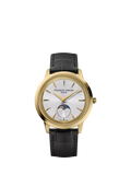 Frederique Constant Moneta moonphase watch with brown leather strap, imported from the UK