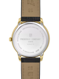 Frederique Constant Moneta moonphase watch with brown leather strap, imported from the UK