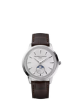 Frederique Constant men's moonphase watch white dial brown strap, imported from the UK