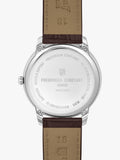 Frederique Constant men's moonphase watch white dial brown strap, imported from the UK