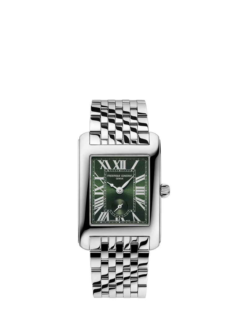 Frederique Constant ladies slimline watch green dial stainless steel bracelet, UK version
