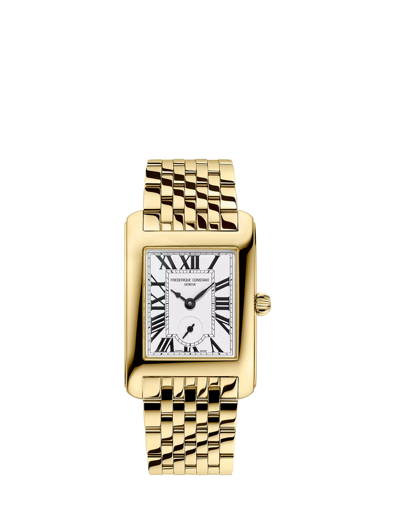 Frederique Constant women's gold rectangle watch - British product