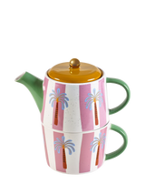 John Lewis Eleanor Bowmer Electric Coast Multi Stoneware Tea for One Set with 700ml Teapot and 300ml Mug- Buy online at McGrocer