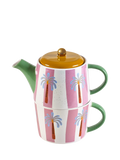 Eleanor Bowmer Electric Coast stoneware tea for one set in multi with 700ml teapot and 300ml mug - British product