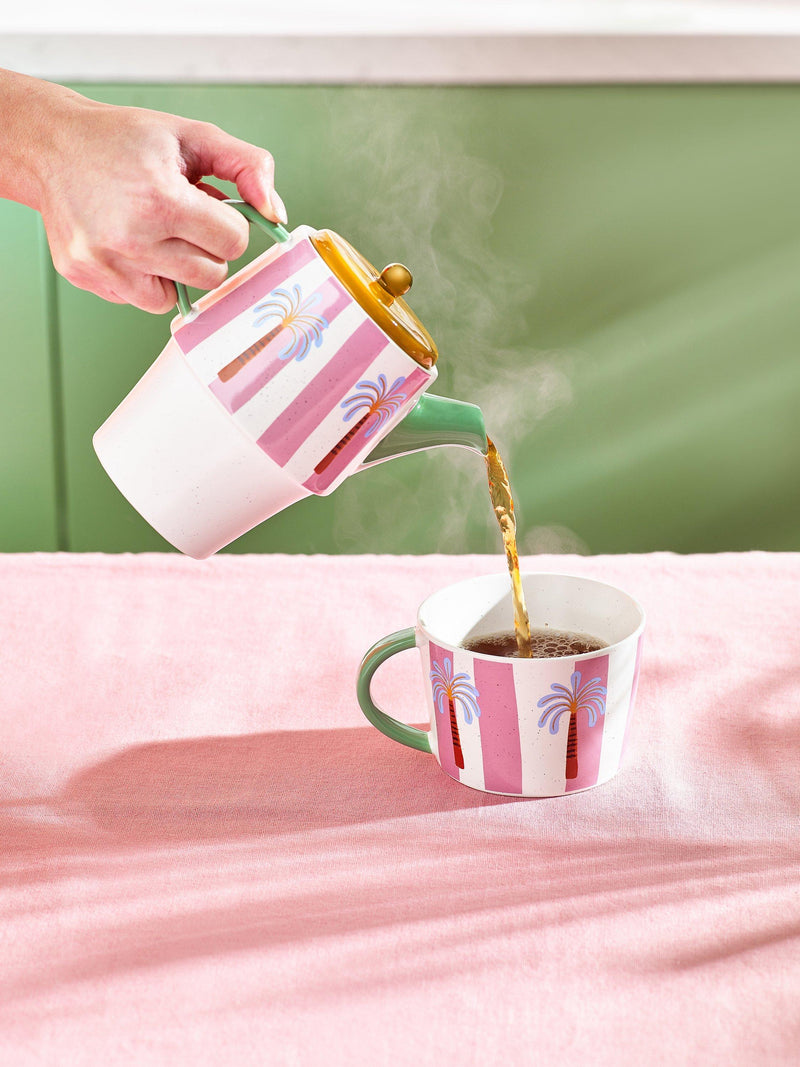 Eleanor Bowmer stoneware tea set with teapot and mug - British product