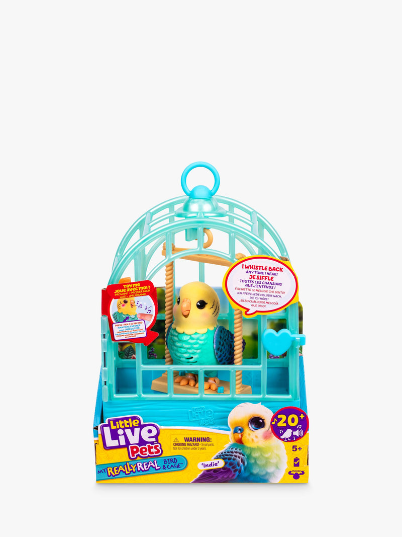 Little Live Pets My Really Real Bird & Cage Indie the Budgie