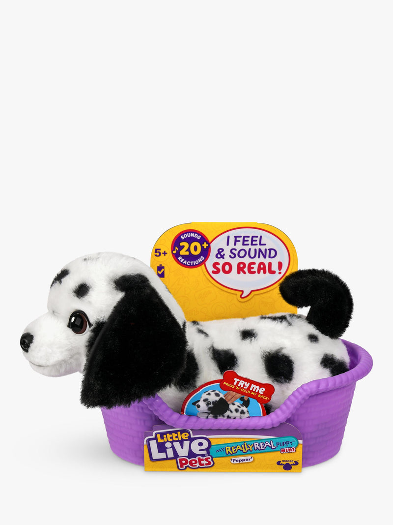 Little Live Pets interactive puppy toy Mini Pepper, UK version