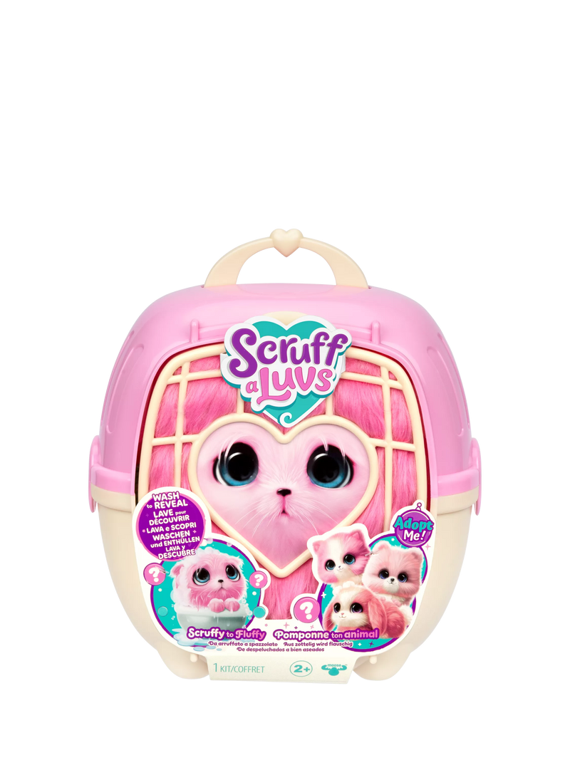Scruff-a-Luvs adopt a pet with carrier pink toy - British product
