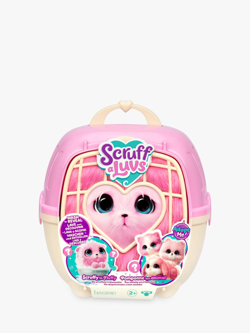Scruff-a-Luvs adopt a pet with carrier pink toy - British product
