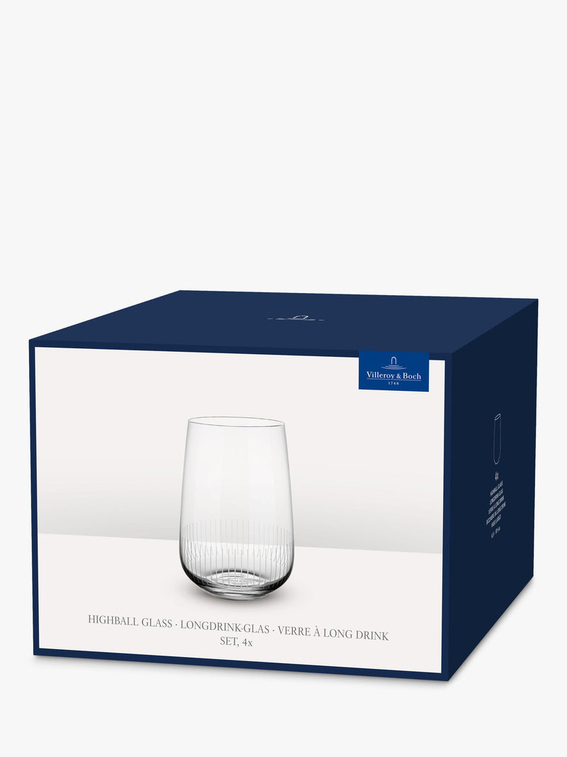 Villeroy & Boch Afina highball glasses set of 4 300ml (British brand)