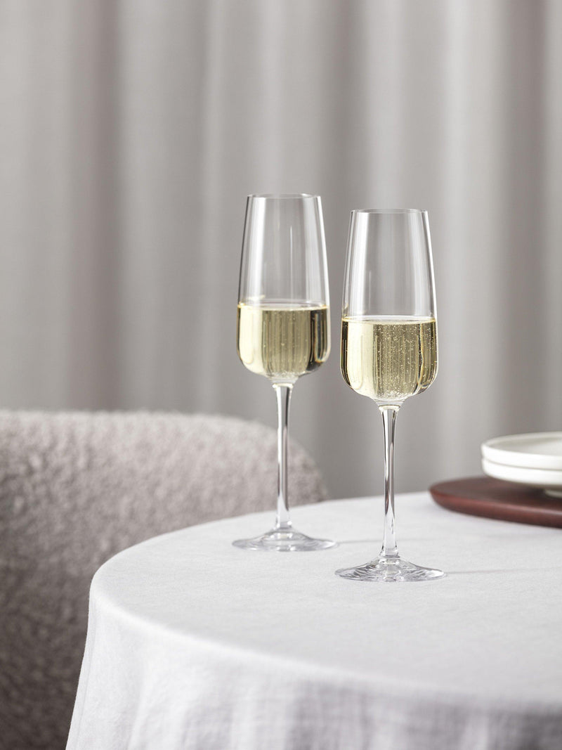 Villeroy & Boch crystal glass champagne flute set of 4 120ml - British product