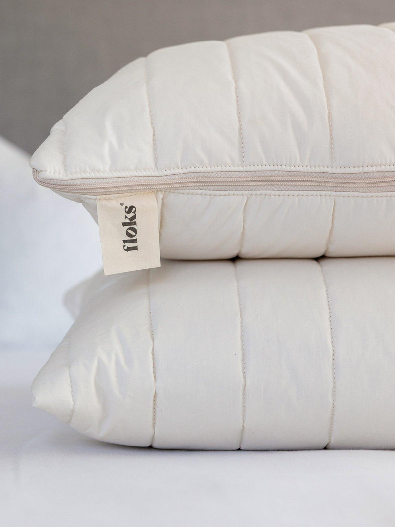 Floks Luxury Quilted Wool King Size Pillow, imported from the UK