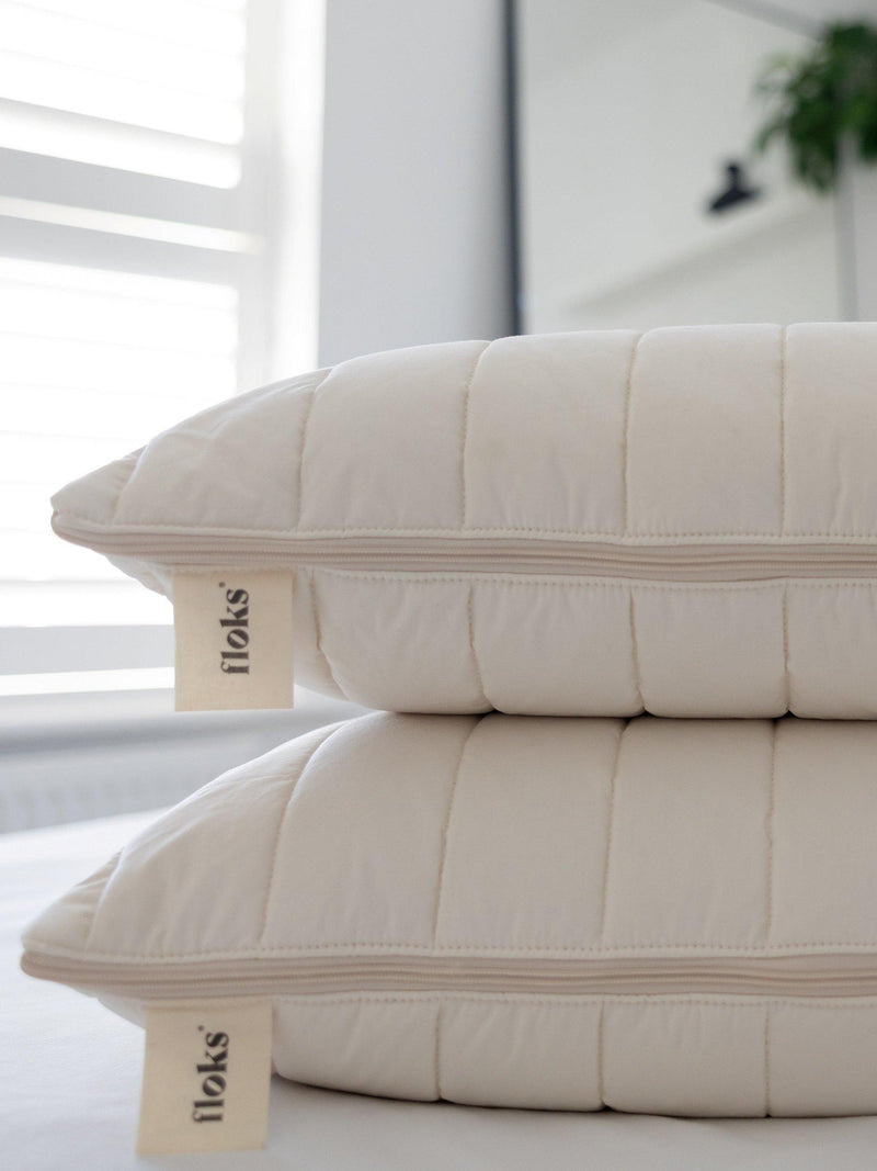 Floks luxury quilted wool pillow medium, imported from the UK