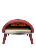 DeliVita Diavolo Gas Fired Outdoor Pizza Oven & Accessories Bundle, Red