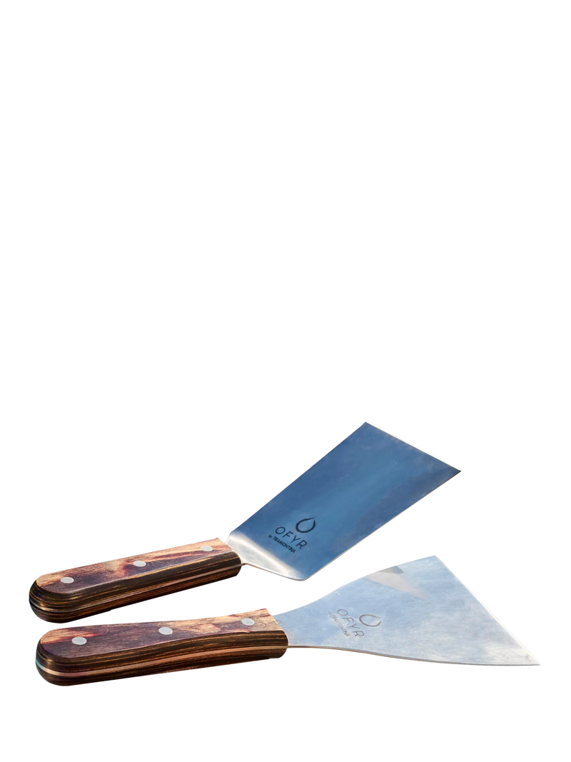 OFYR BBQ spatula set with wooden handles - British product
