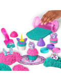 Kinetic Sand unicorn bake shoppe playset with teal and pink sand 453g, UK version
