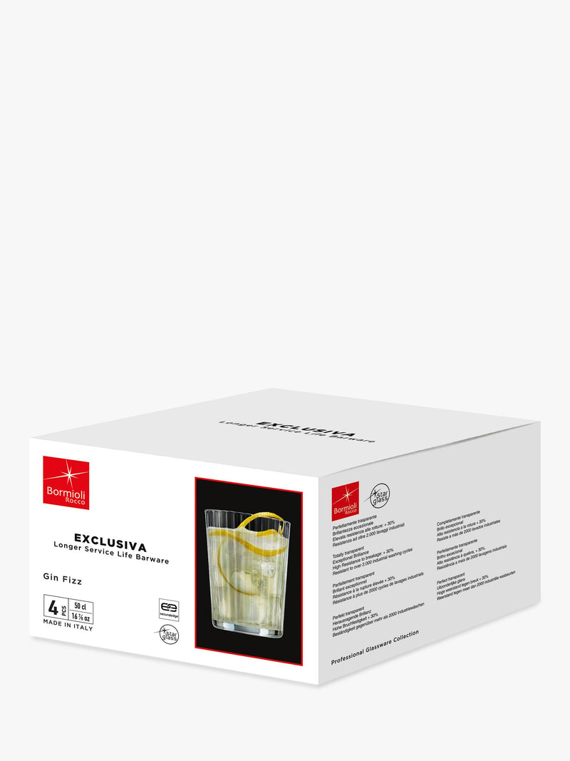Bormioli Rocco Exclusiva highball glasses set of 4 500ml, UK version