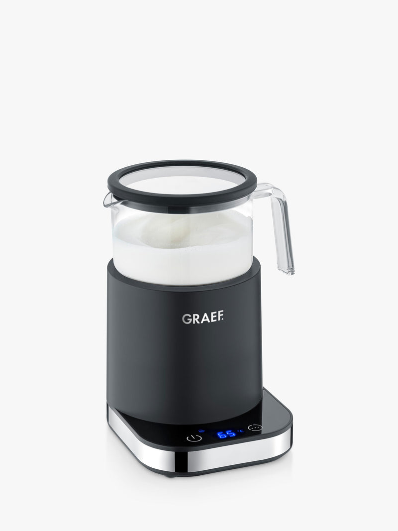Graef MS902 induction milk frother black glass jug - British product