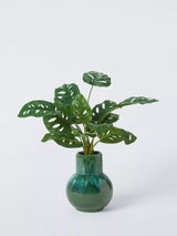 John Lewis John Lewis Artificial Monstera Plant Reactive Glaze Ceramic Pot H56cm Green- Buy online at McGrocer