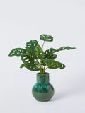 John Lewis artificial Monstera plant in reactive glaze ceramic pot H56cm, imported from the UK