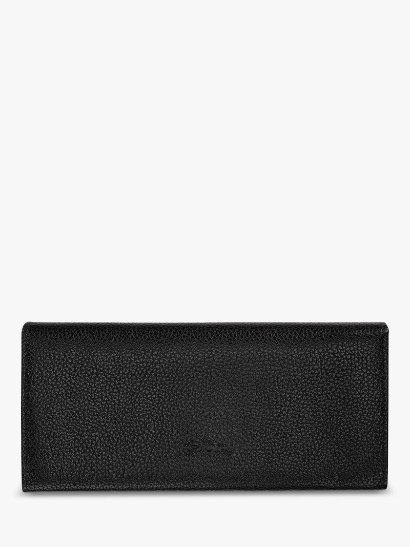 Longchamp Foulonne long leather wallet black, UK version