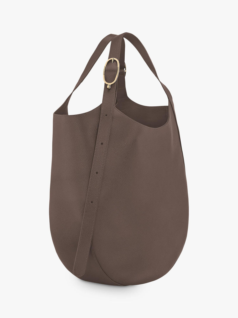 Longchamp Le Foulonné leather XL tote bag grained cowhide, UK version