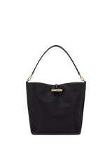 John Lewis Longchamp Le Roseau Leather Hobo Bag, Black- Buy online at McGrocer