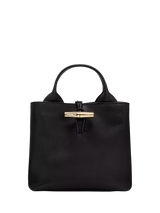 John Lewis Longchamp Le Roseau Leather Handbag, Black- Buy online at McGrocer