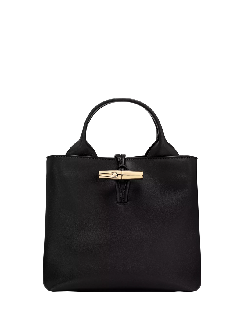Longchamp Le Roseau black calfskin handbag, UK version