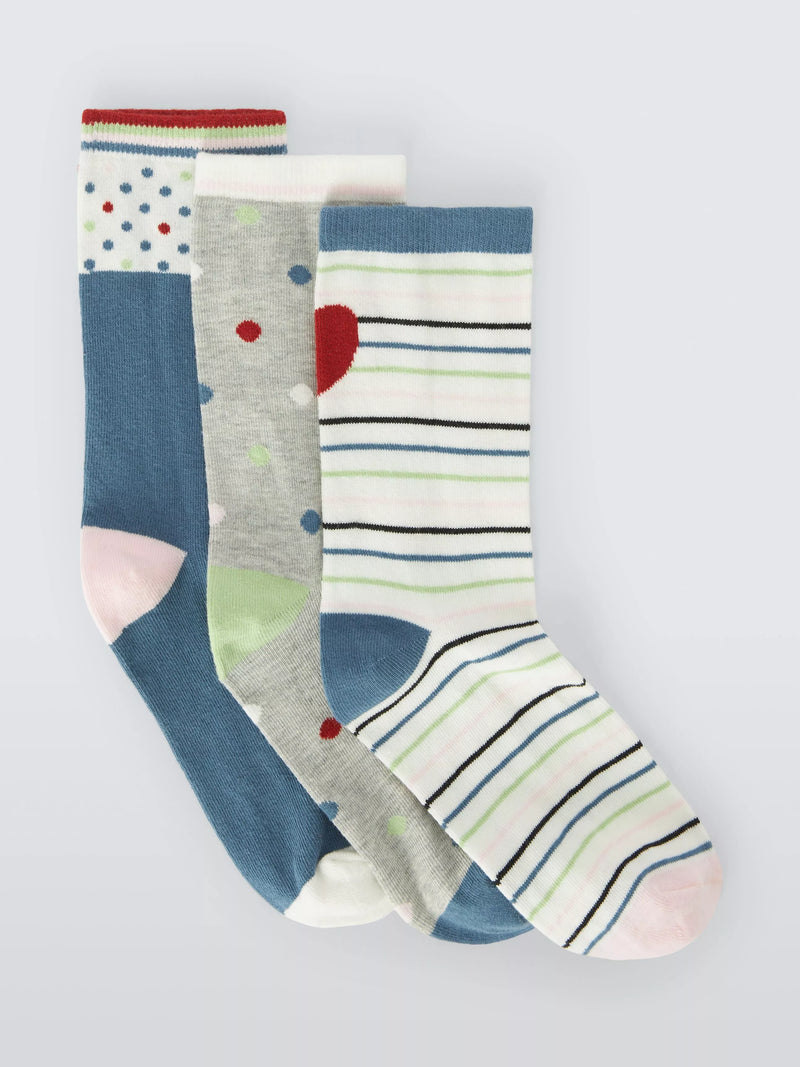John Lewis ankle socks pack of 3 grey (British brand)