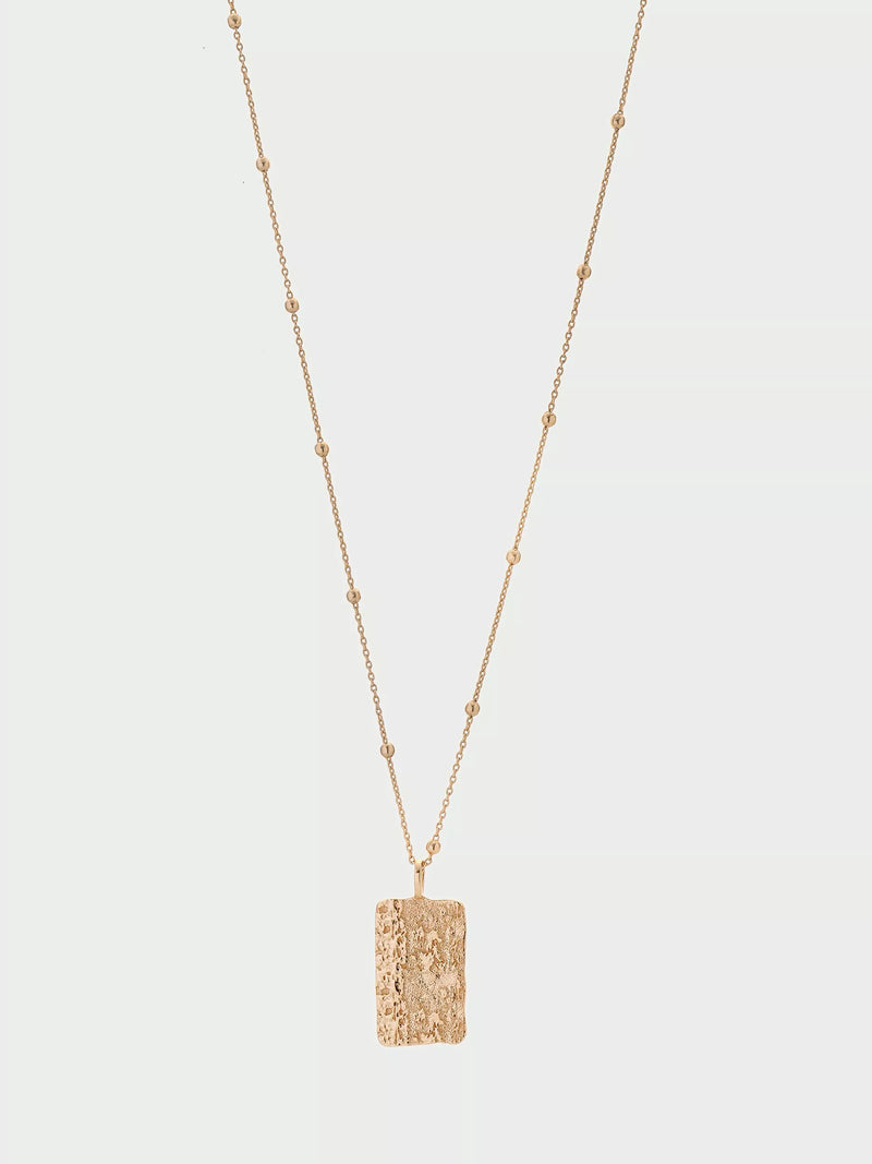 Tutti textured pendant necklace in gold, UK version