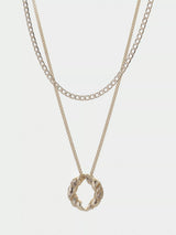John Lewis Tutti Double Chain Textured Twist Gold Pendant Necklace- Buy online at McGrocer