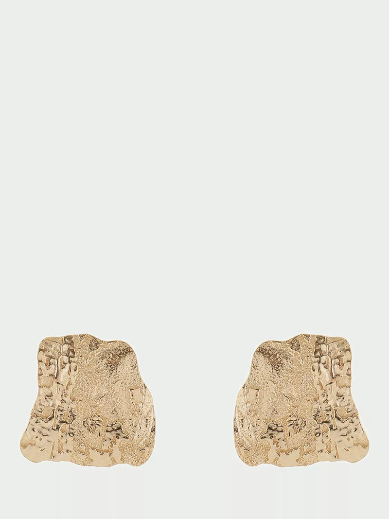 Tutti textured curved stud earrings - British product
