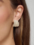 Tutti textured curved stud earrings - British product