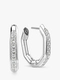 Swarovski Dextera hoop earrings in silver with crystals, UK version