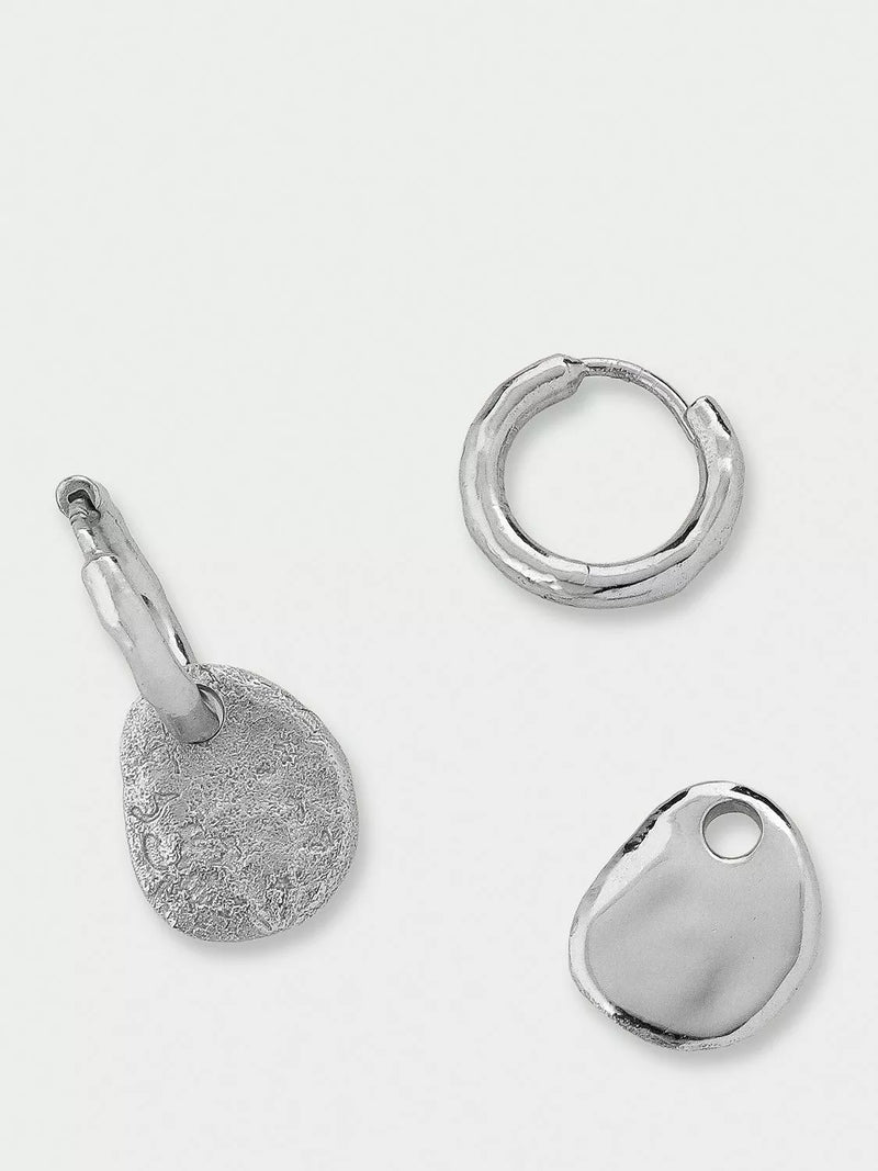 Tutti Textured Removable Drop Huggie Earrings