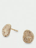 Tutti pebble textured gold stud earrings (British brand)