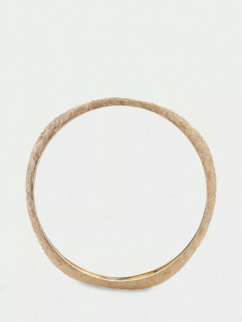 Tutti textured bangle gold plated recycled brass - British product