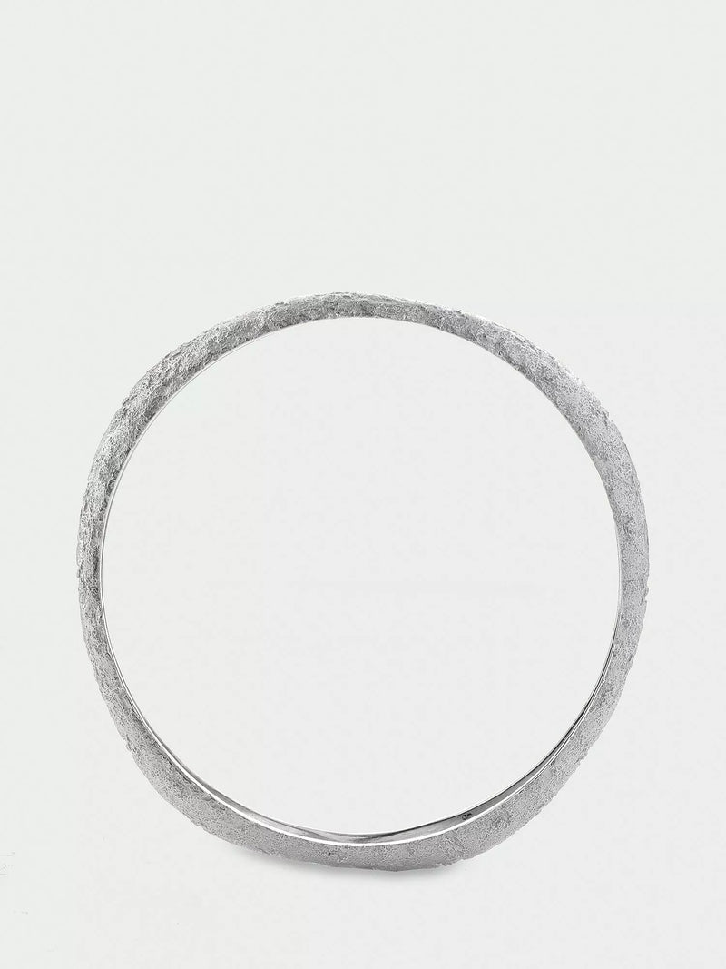 Tutti Textured Bangle, Silver