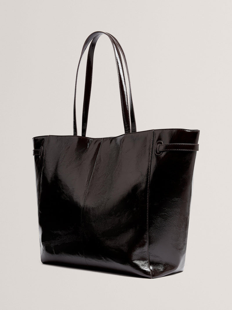 Ted Baker leather tote bag brown choc, imported from the UK