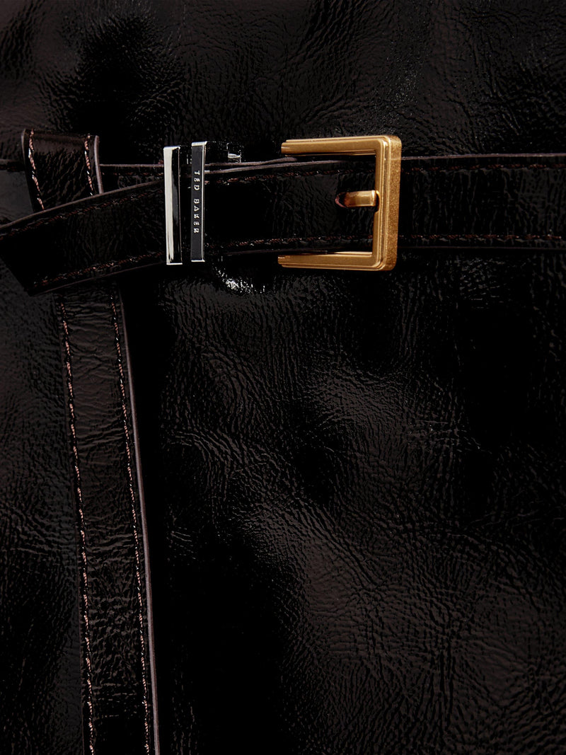 Ted Baker leather tote bag brown choc, imported from the UK