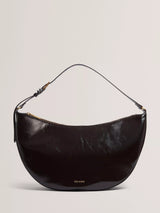 John Lewis Ted Baker Cleo Leather Hobo Bag, Brown Choc- Buy online at McGrocer