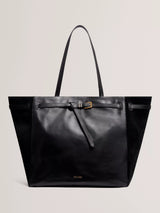 John Lewis Ted Baker Tashine Leather Tote Bag, Black- Buy online at McGrocer