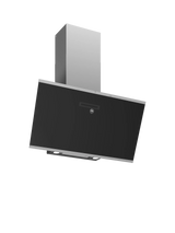 John Lewis Bertazzoni 90cm Chimney Cooker Hood, Black Glass- Buy online at McGrocer